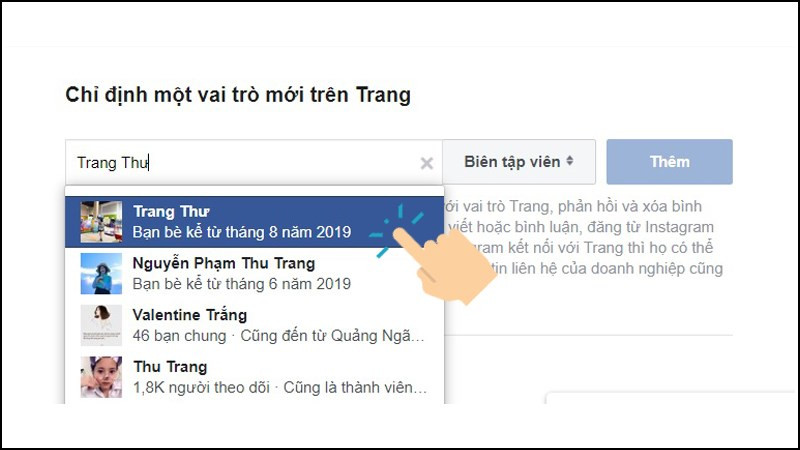 Nhập tên hoặc email