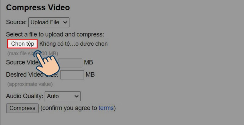 Online Converter - Bước 1 và 2