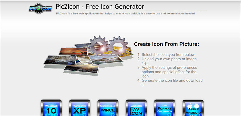 Pic2Icon: Web tạo icon online đẹp