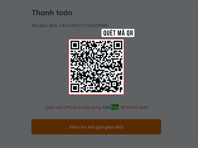 Quét mã QR ZaloPay