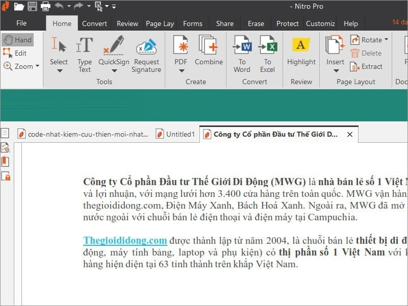 Screenshots Tải Nitro Pro: Phần mềm tạo, chỉnh sửa, chuyển đổi file PDF