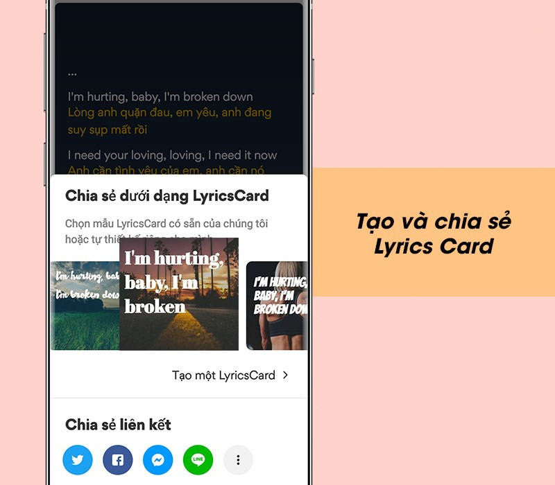 Tạo Lyrics Card với Musixmatch