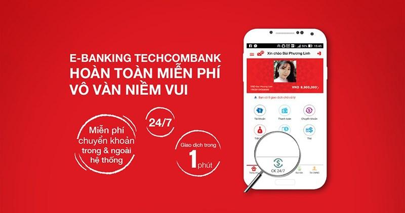 Techcombank chuyển tiền miễn phí