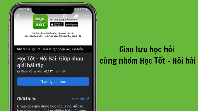 Tham gia nh&oacute;m Học Tốt - Hỏi đ&aacute;p để giao lưu học hỏi