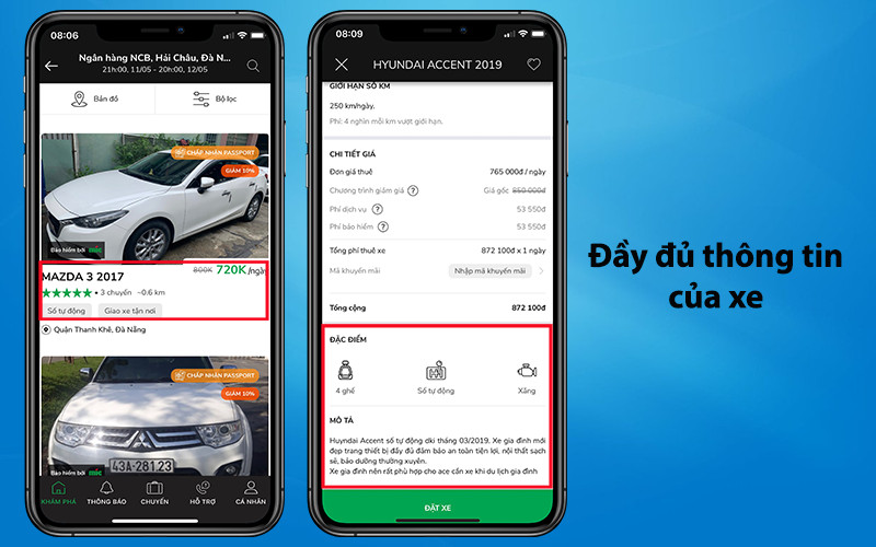 Thông tin xe trên MIOTO