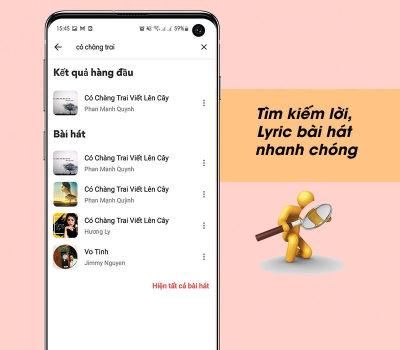 Tìm kiếm lời bài hát trên Musixmatch