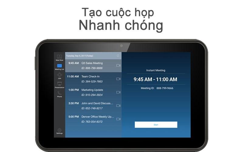 Tính năng lên lịch cho cuộc họp sắp tới trên ứng dụng Zoom Rooms