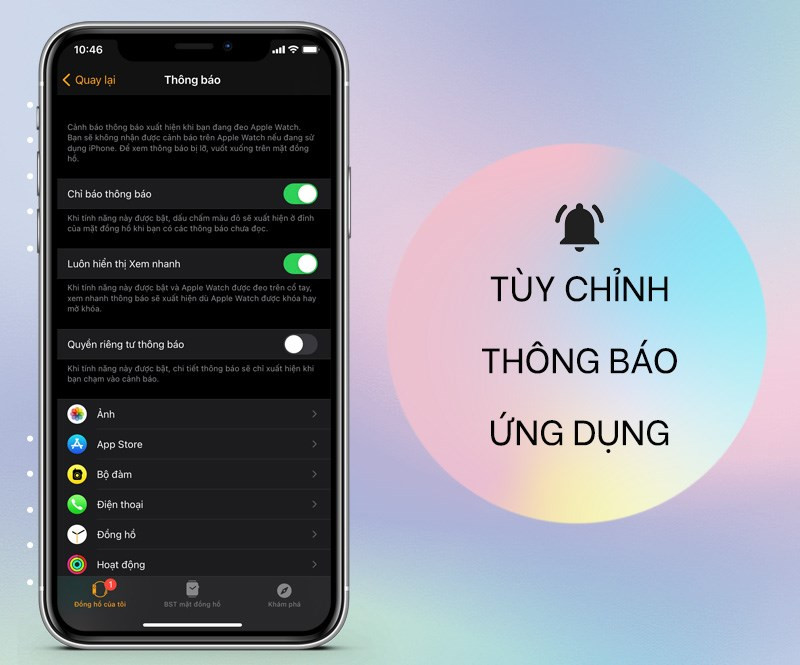 Tùy chỉnh thông báo ứng dụng