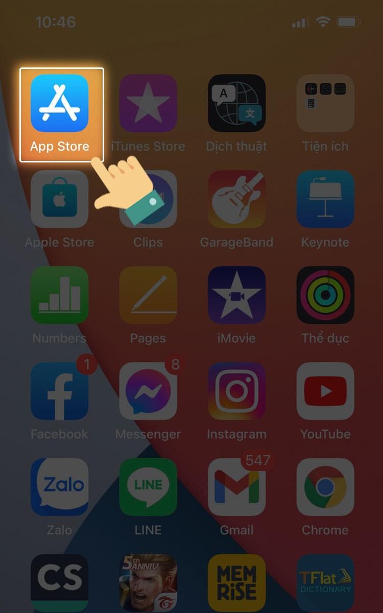  V&agrave;o App Store