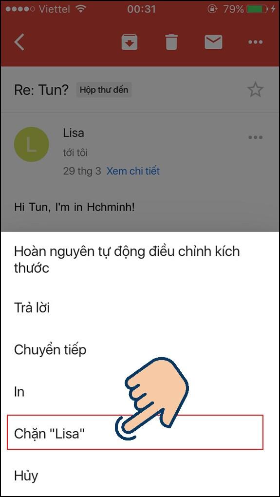 Xác nhận chặn người gửi