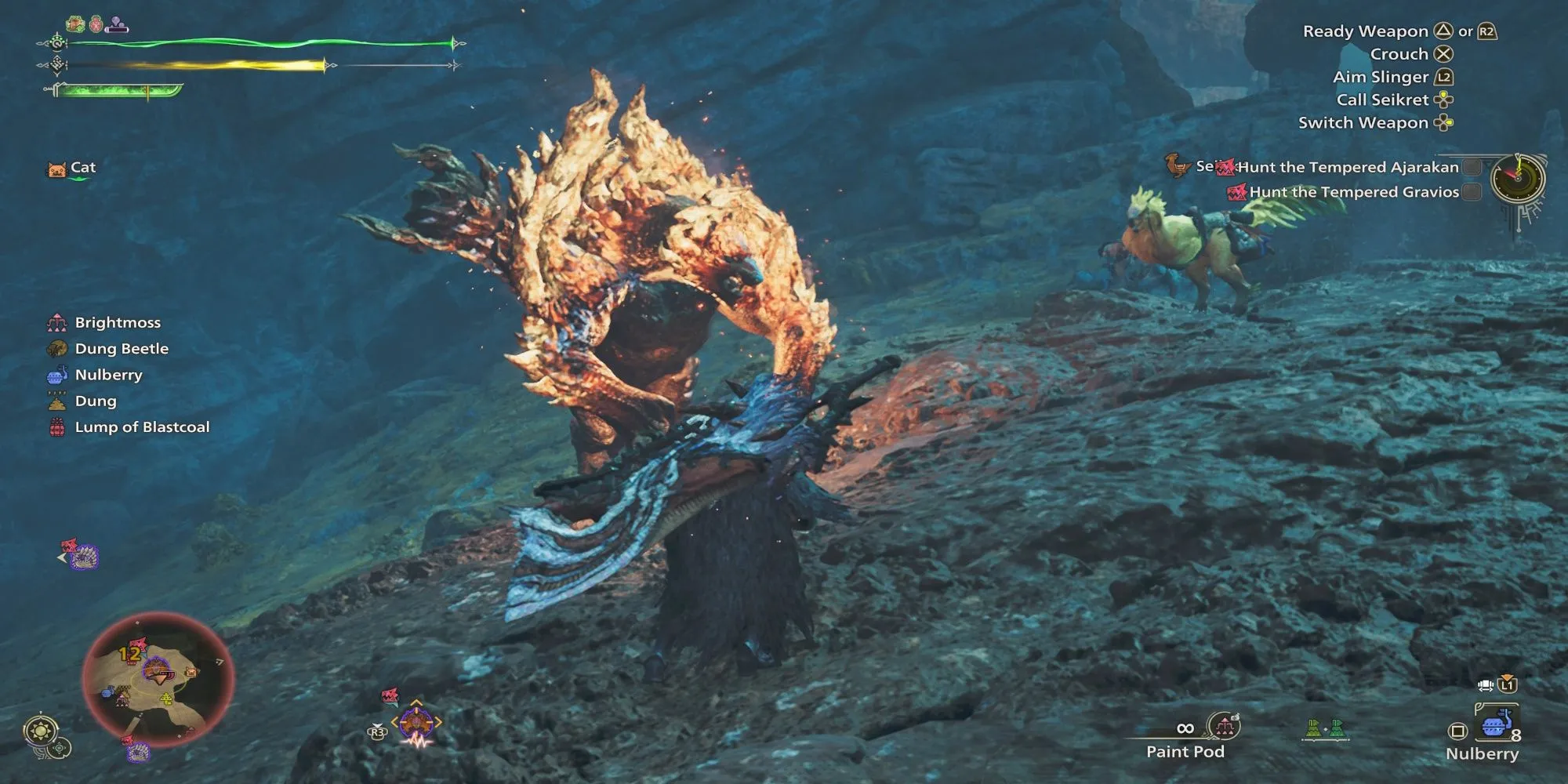 Ajarakan, quái vật mạnh mẽ với các đòn tấn công lửa trong Monster Hunter Wilds.