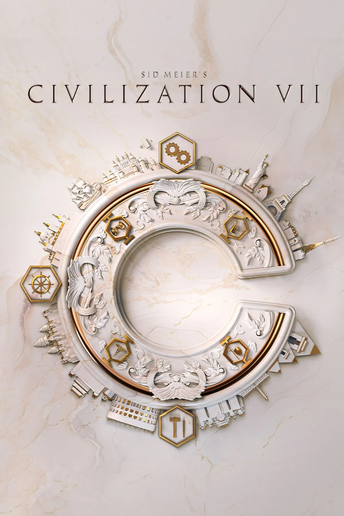 Ảnh bìa chính thức của game Sid Meier's Civilization VII với các nhà lãnh đạo nổi bật