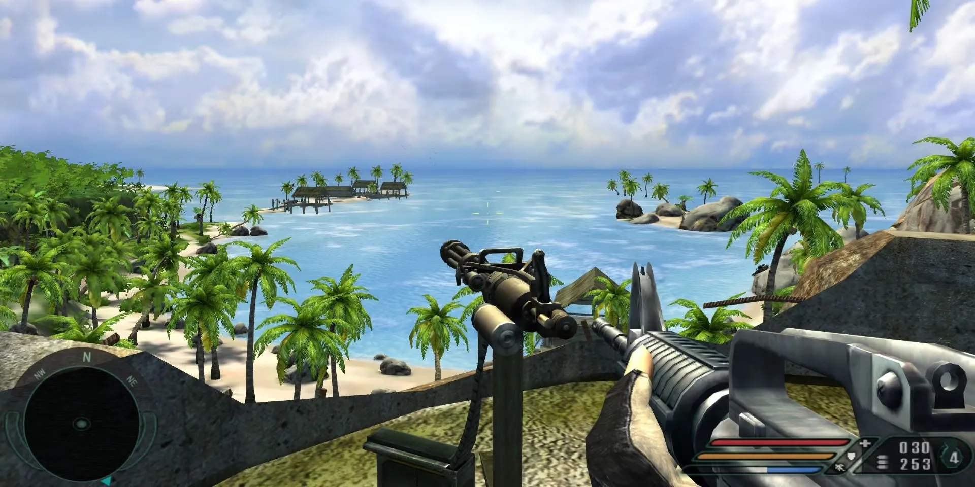 Ảnh bìa Far Cry gốc với nhân vật Jack Carver trên đảo nhiệt đới