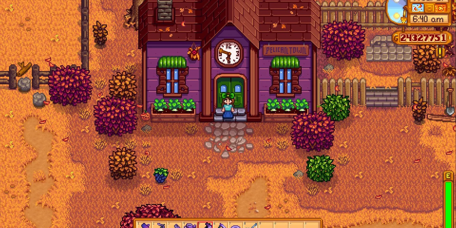 Ảnh chụp màn hình một Trung tâm Cộng đồng đã hoàn thành trong Stardew Valley.