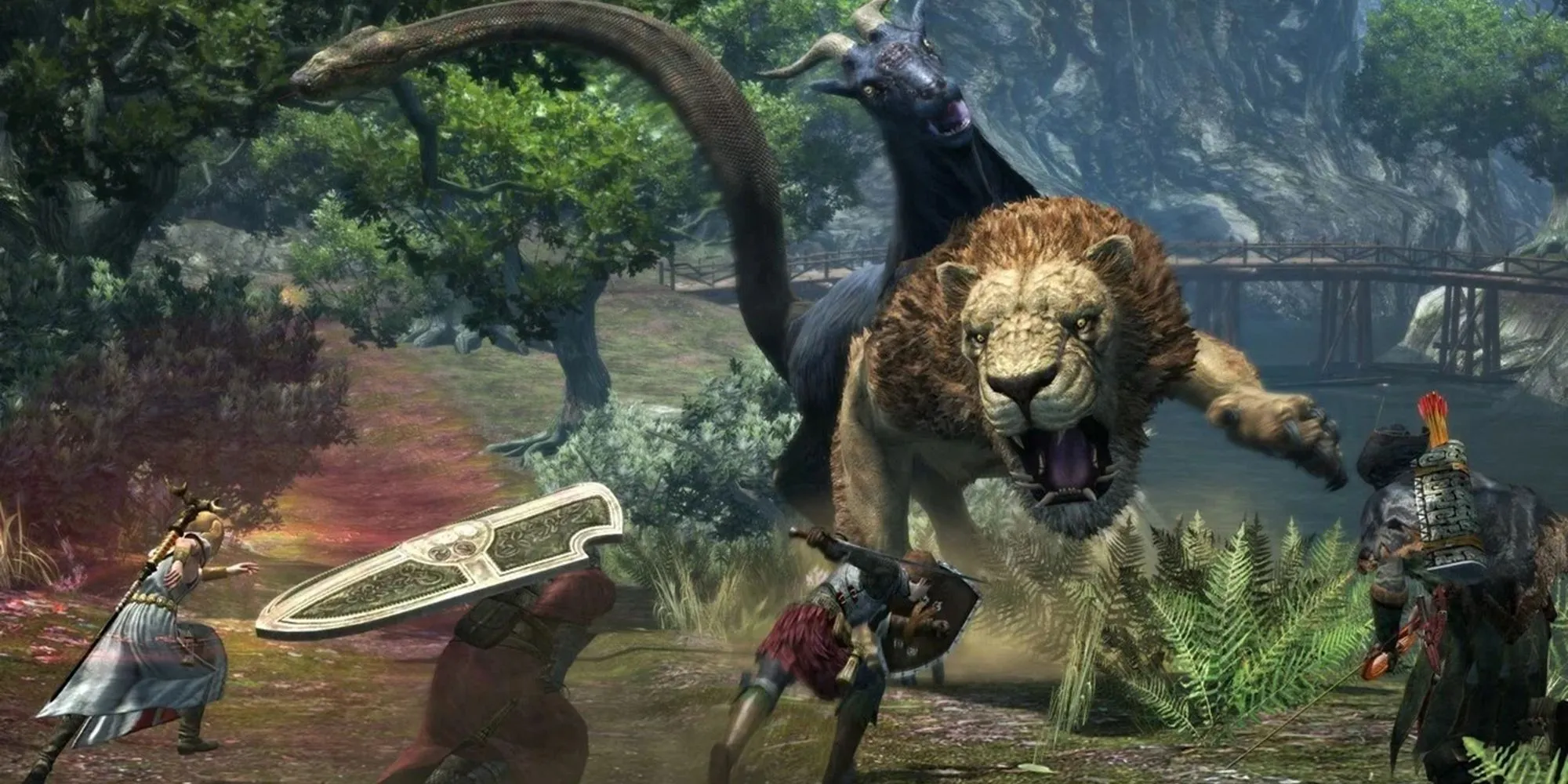 Arisen chiến đấu với quái vật khổng lồ trong Dragon's Dogma