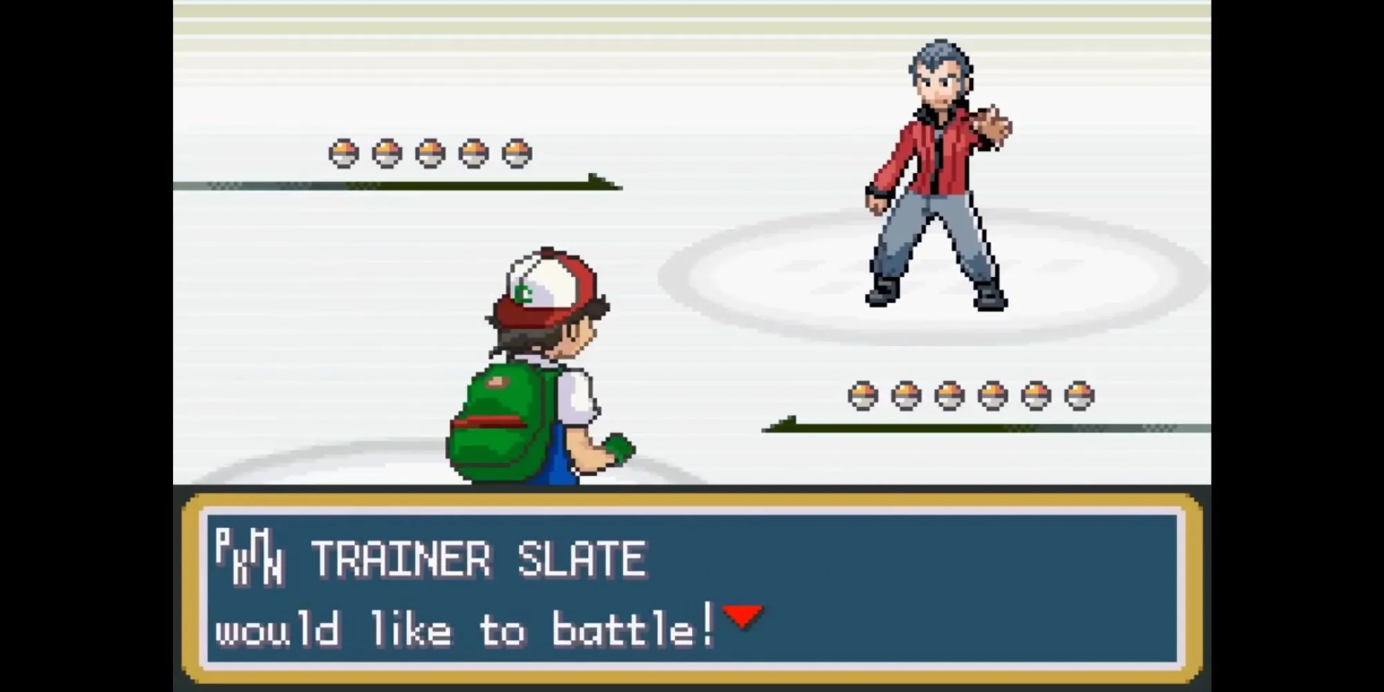 Ash trong trận đấu quyết định với Slate để giành danh hiệu Vô Địch Pokemon League