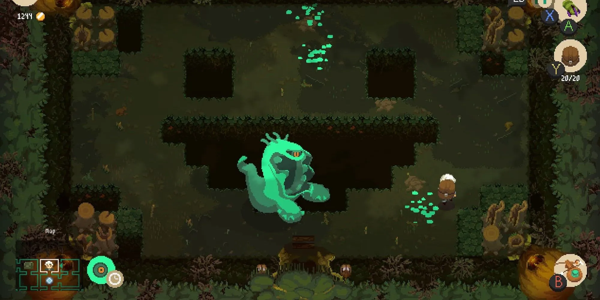 Bị Kẻ Lang Thang rượt đuổi trong Hầm Ngục Rừng ở Moonlighter