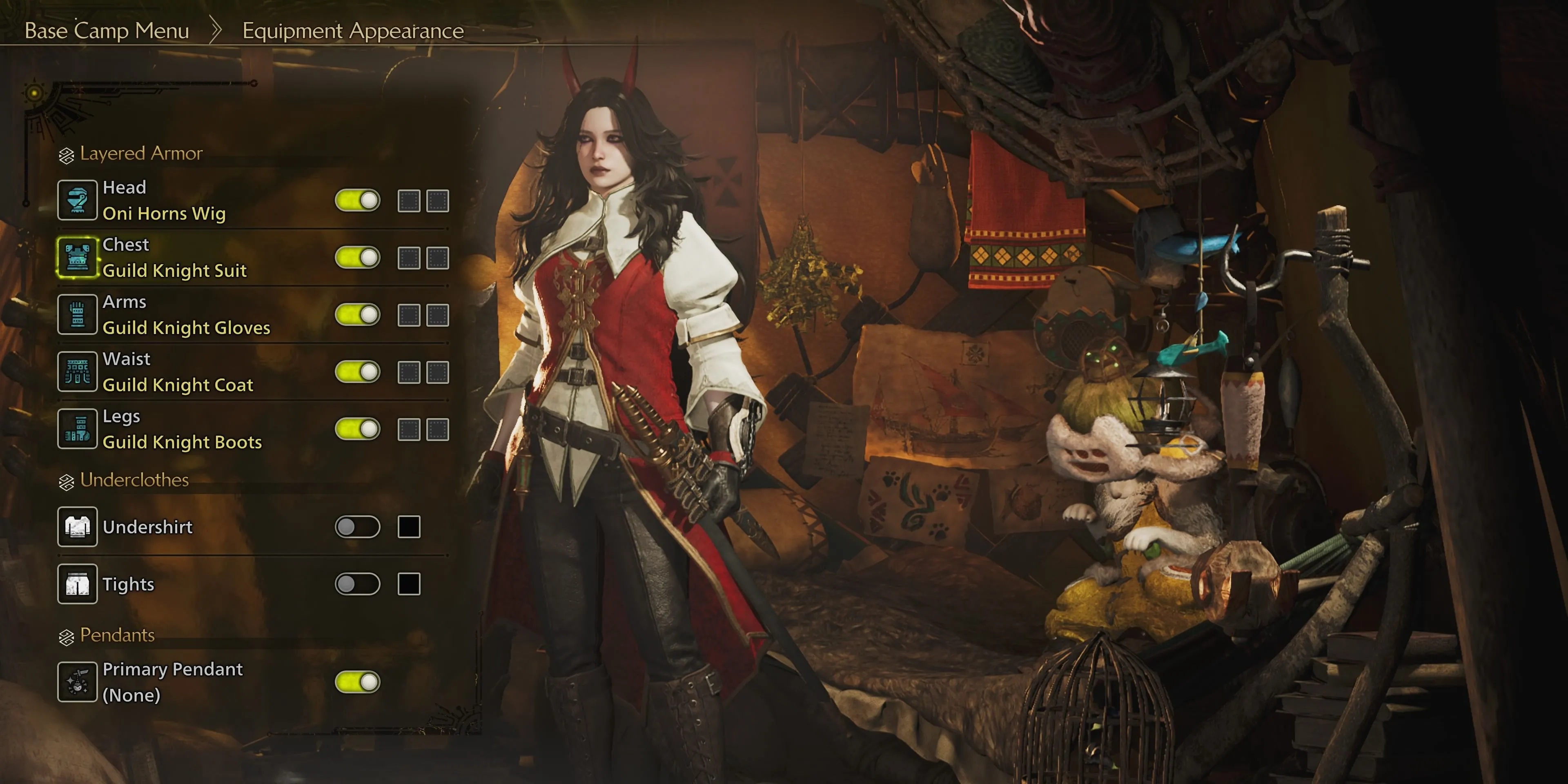 Bộ trang bị tầng lớp Giáp Hiệp Sĩ Bang Hội trong Monster Hunter Wilds khoác lên nhân vật nữ