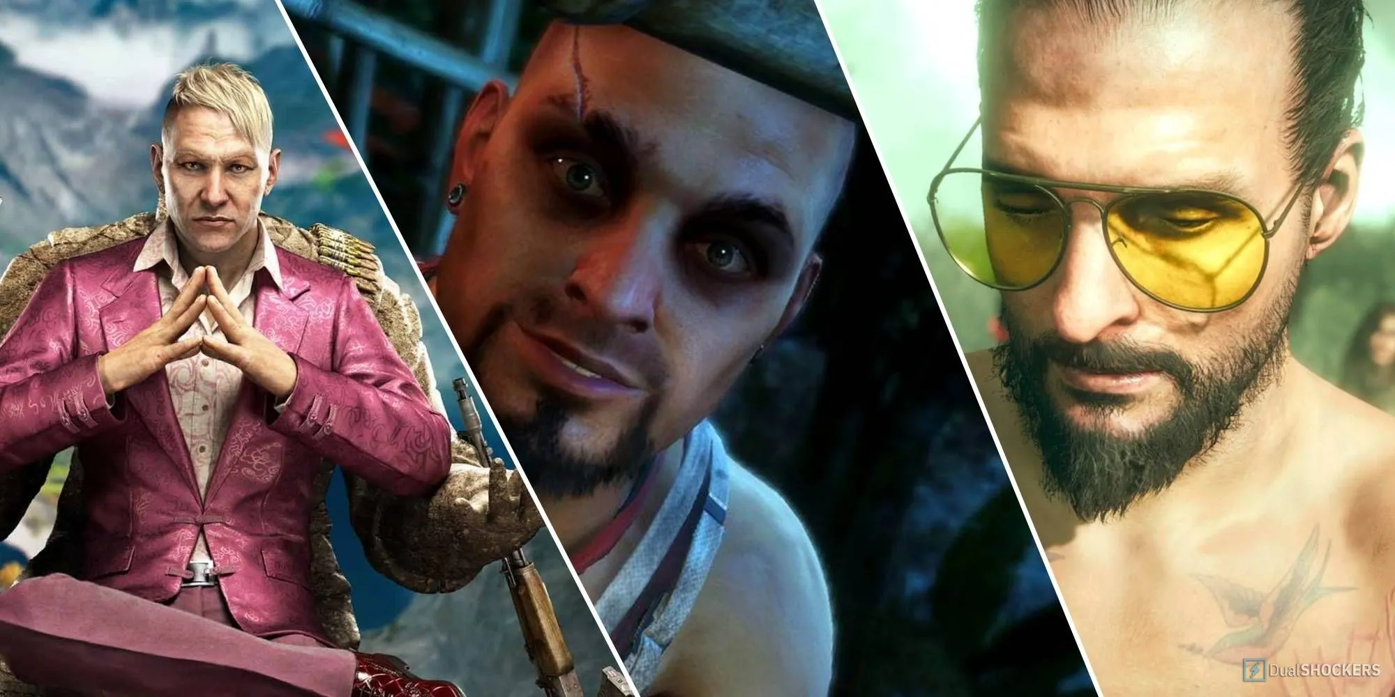 Các nhân vật phản diện Far Cry: Pagan Min, Vaas Montenegro và Joseph Seed