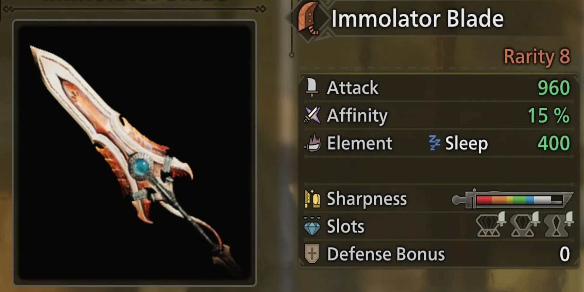 Đại kiếm Immolator Blade gây hiệu ứng ngủ trong Monster Hunter Wilds