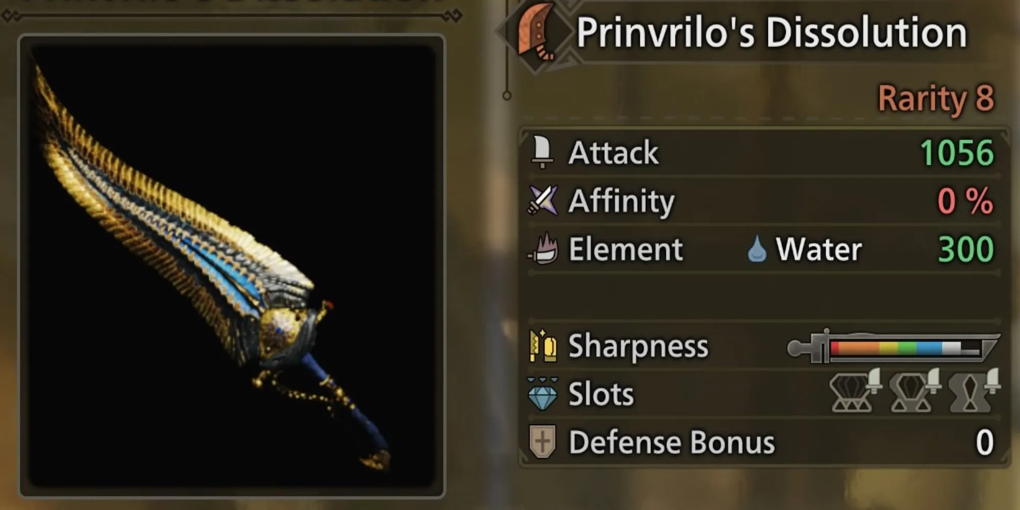 Đại kiếm Prinvrilo's Dissolution với thiết kế độc đáo trong Monster Hunter Wilds