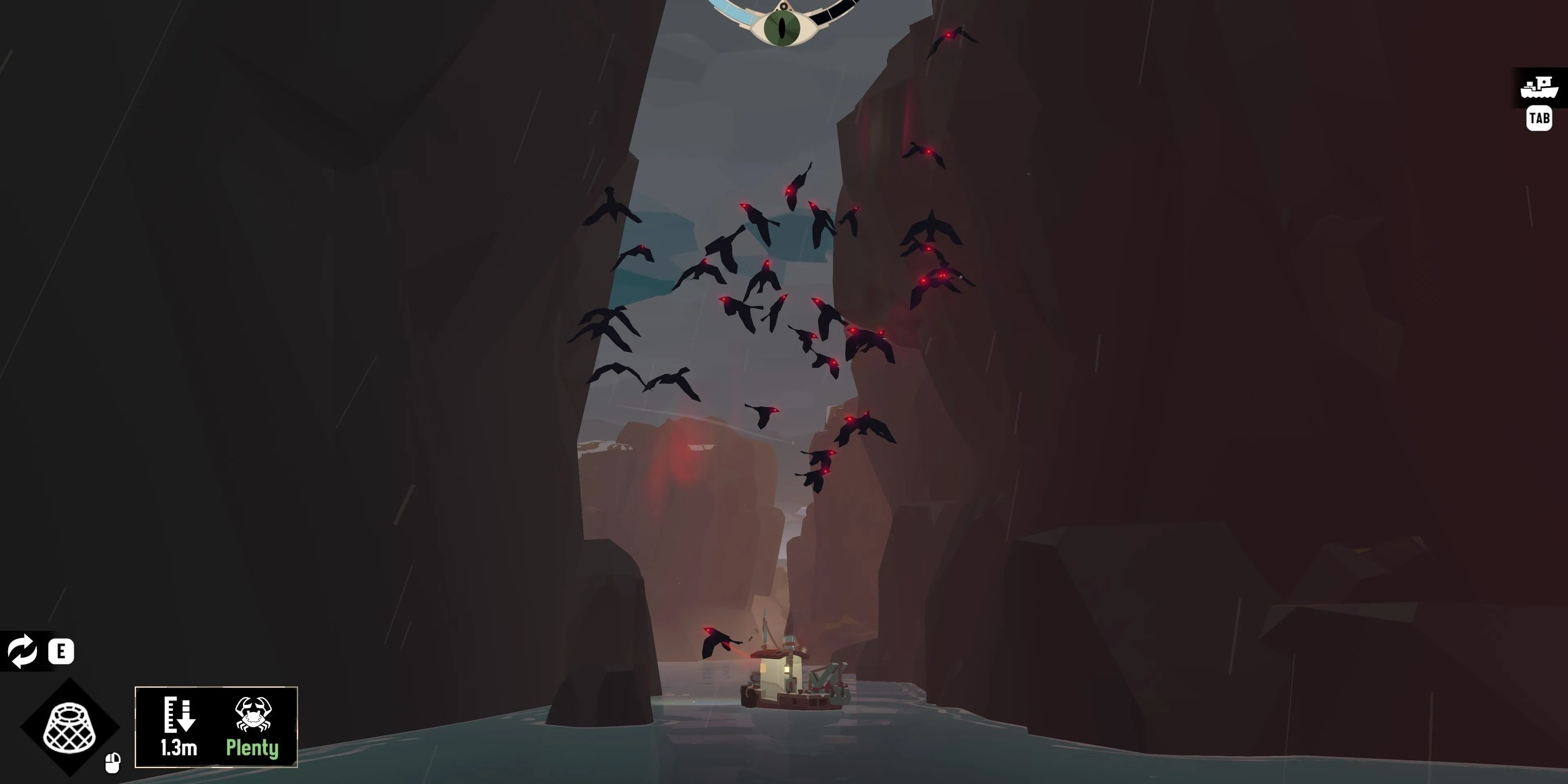 Đàn chim tấn công người chơi trong game Dredge