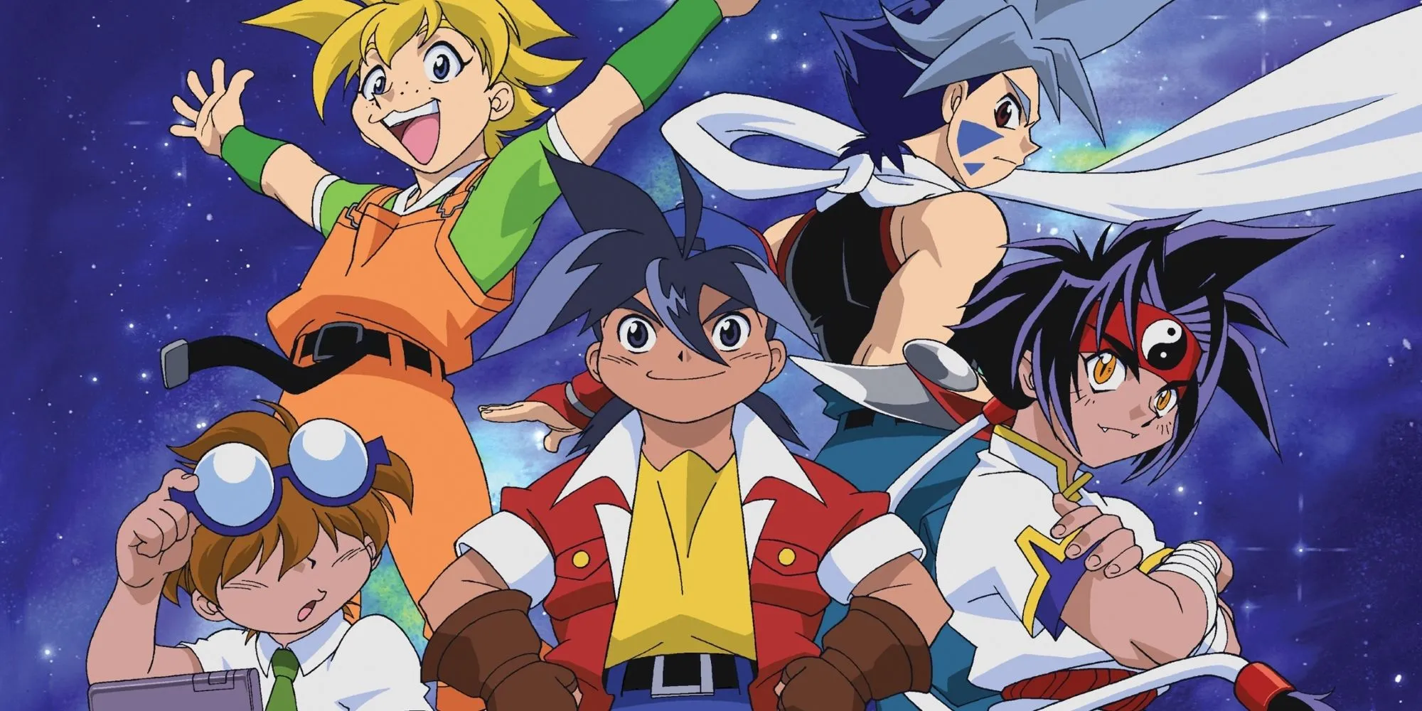 Dàn nhân vật Beyblade tạo dáng ấn tượng