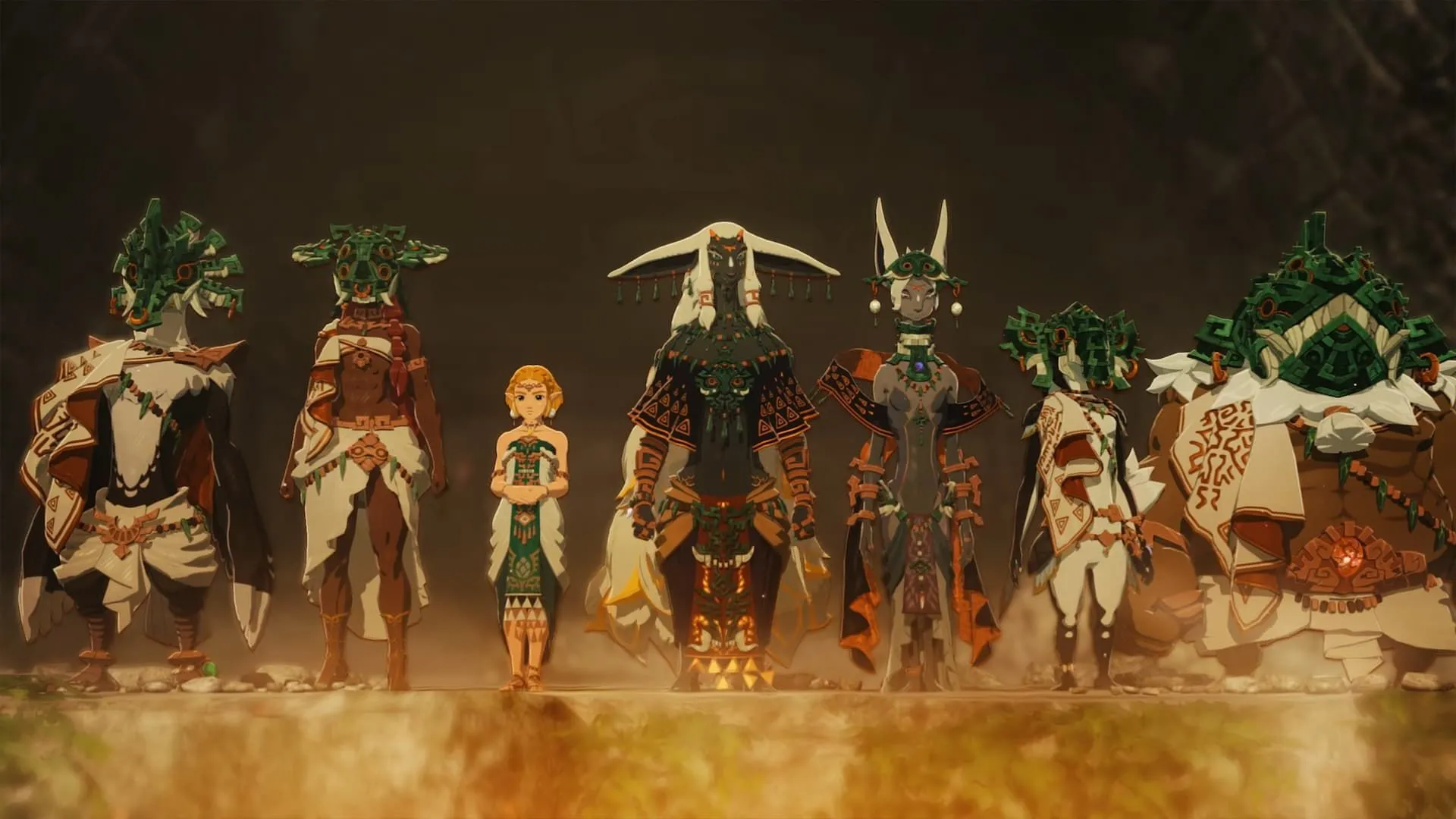 Dàn nhân vật Hyrule Warriors: Age of Imprisonment với Zelda ở trung tâm cùng các chiến binh Zonai