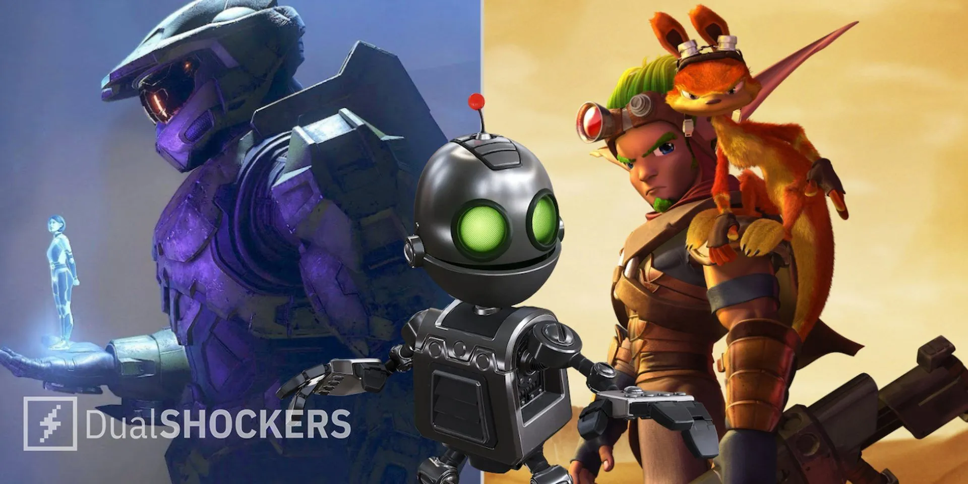 Dàn nhân vật phụ đình đám Clank, Daxter, và The Weapon cùng các nhân vật chính trong game của họ