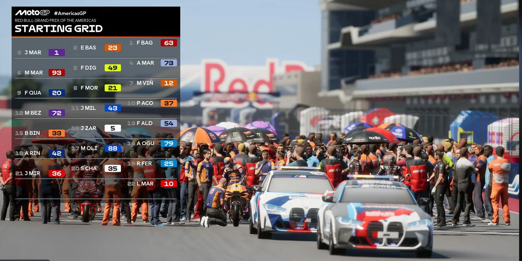 Dàn xe MotoGP 25 chuẩn bị xuất phát trên đường đua