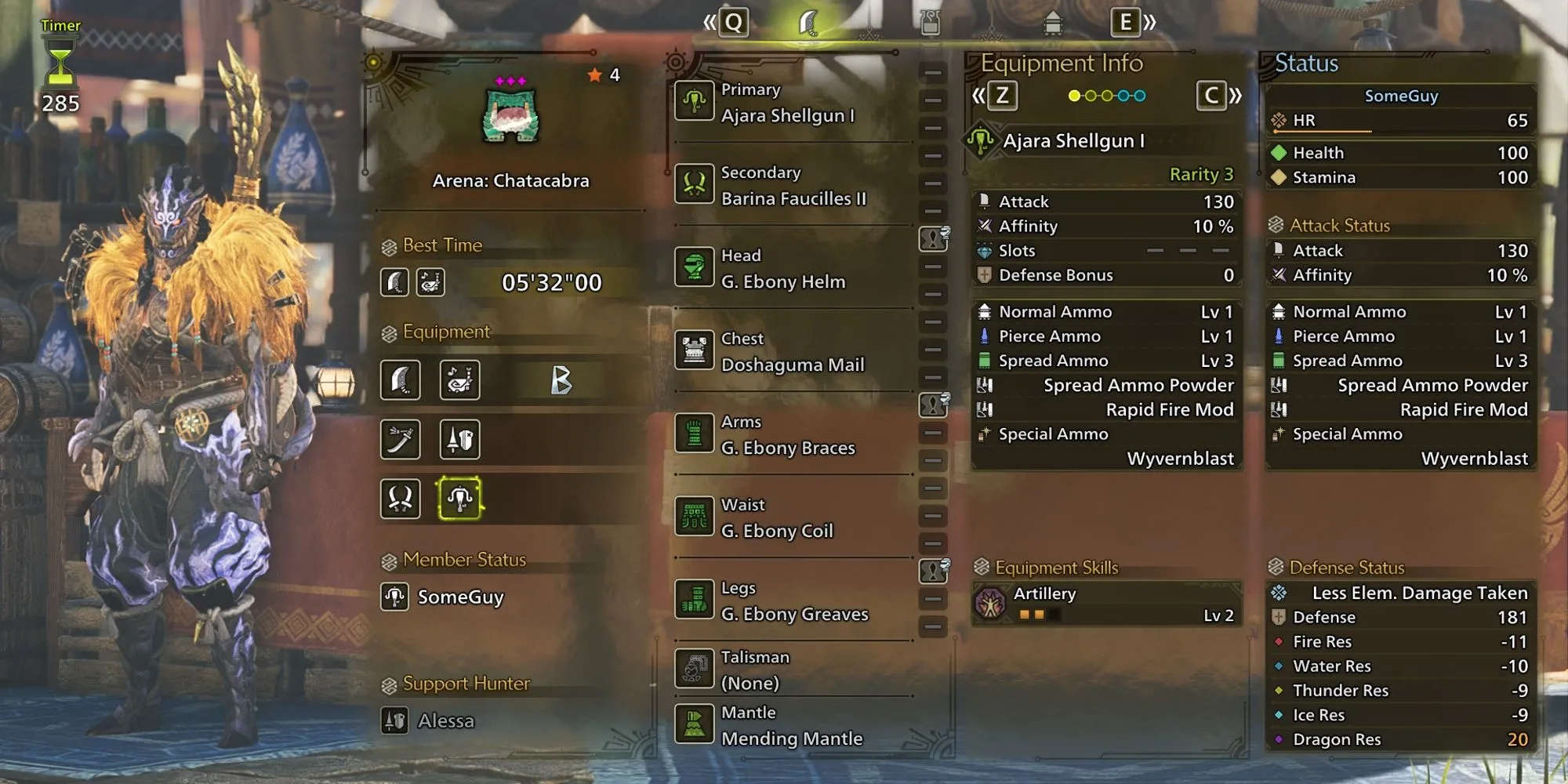 Danh sách các Nhiệm Vụ Đấu Trường Monster Hunter Wilds hiển thị tại Grand Hub