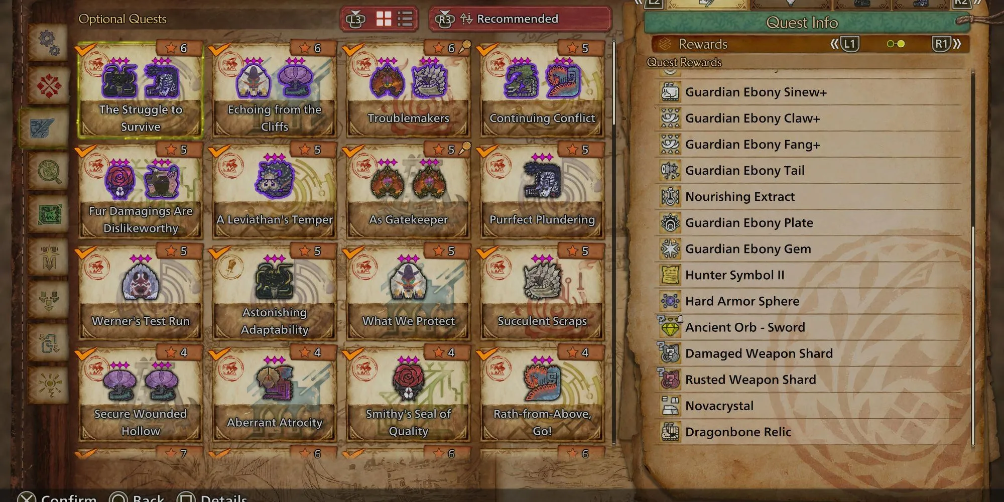 Danh sách nhiệm vụ phụ thưởng Novacrystal trong Monster Hunter Wilds cho thợ săn
