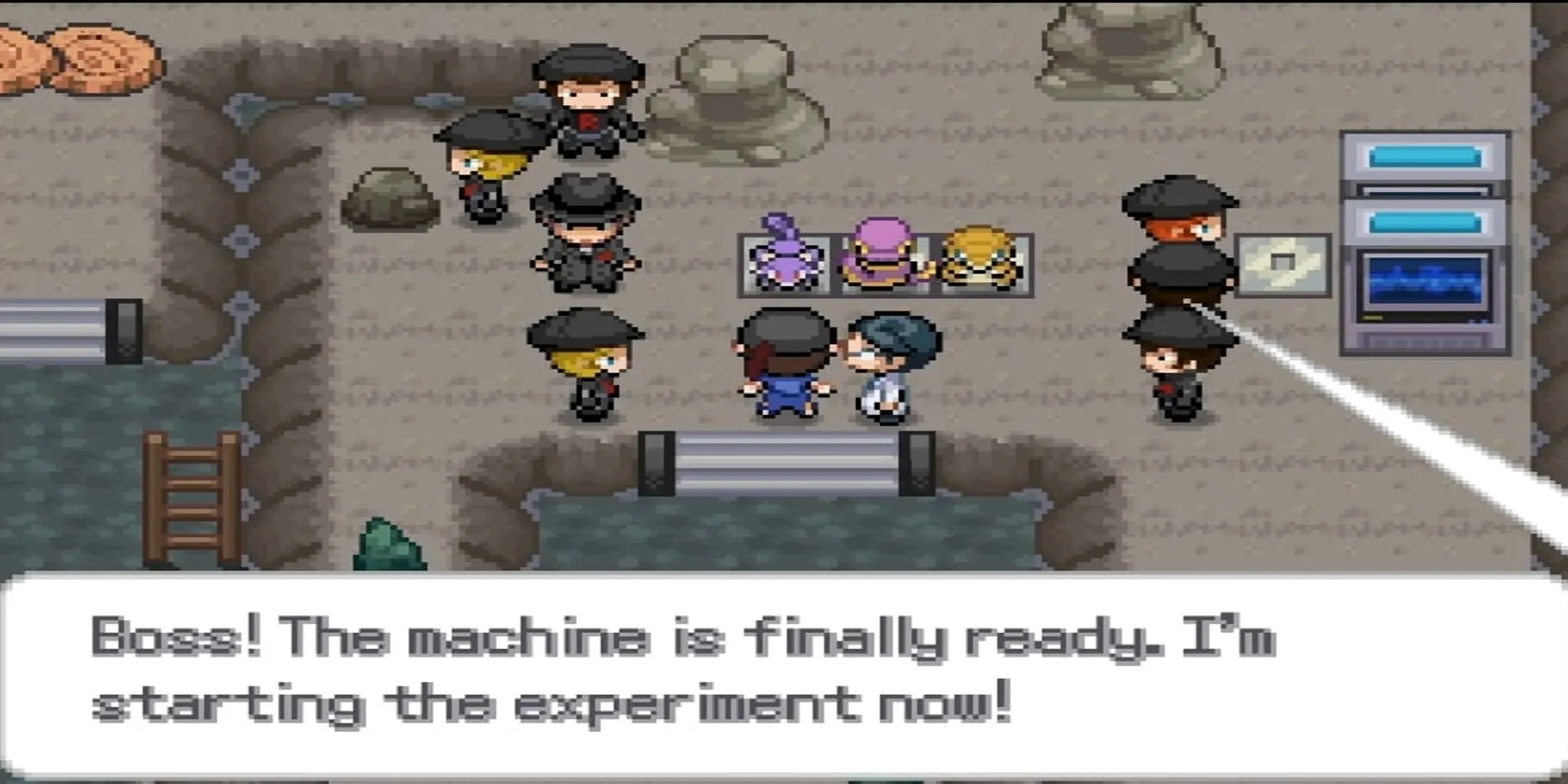 Điểm nhấn cốt truyện tại Hang Mt. Moon liên quan đến thử nghiệm hợp nhất ba Pokemon trong Pokemon Infinite Fusion