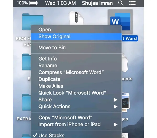 Đổi tên file Alias (shortcut) trực tiếp trên màn hình MacBook