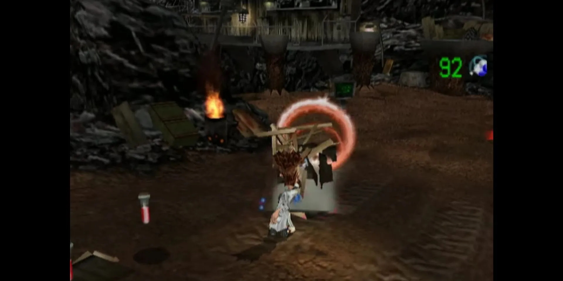 Dr. Muto bắn phá các thùng hàng trong game