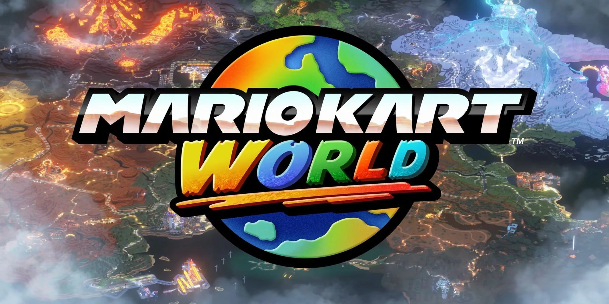 Đường đua đầy màu sắc trong Mario Kart World trên Nintendo Switch 2