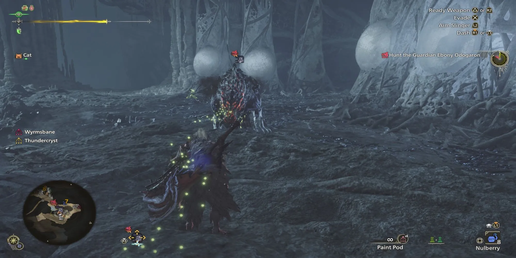 Ebony Odogaron, quái thú nhanh nhạy với bộ lông đen và móng vuốt sắc nhọn trong Monster Hunter Wilds.