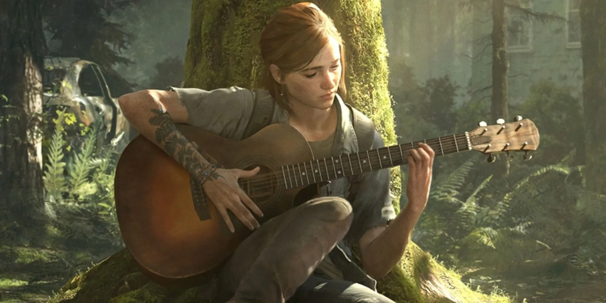 Ellie chơi guitar trong The Last of Us Part 2 Remastered, một khoảnh khắc đáng nhớ của game