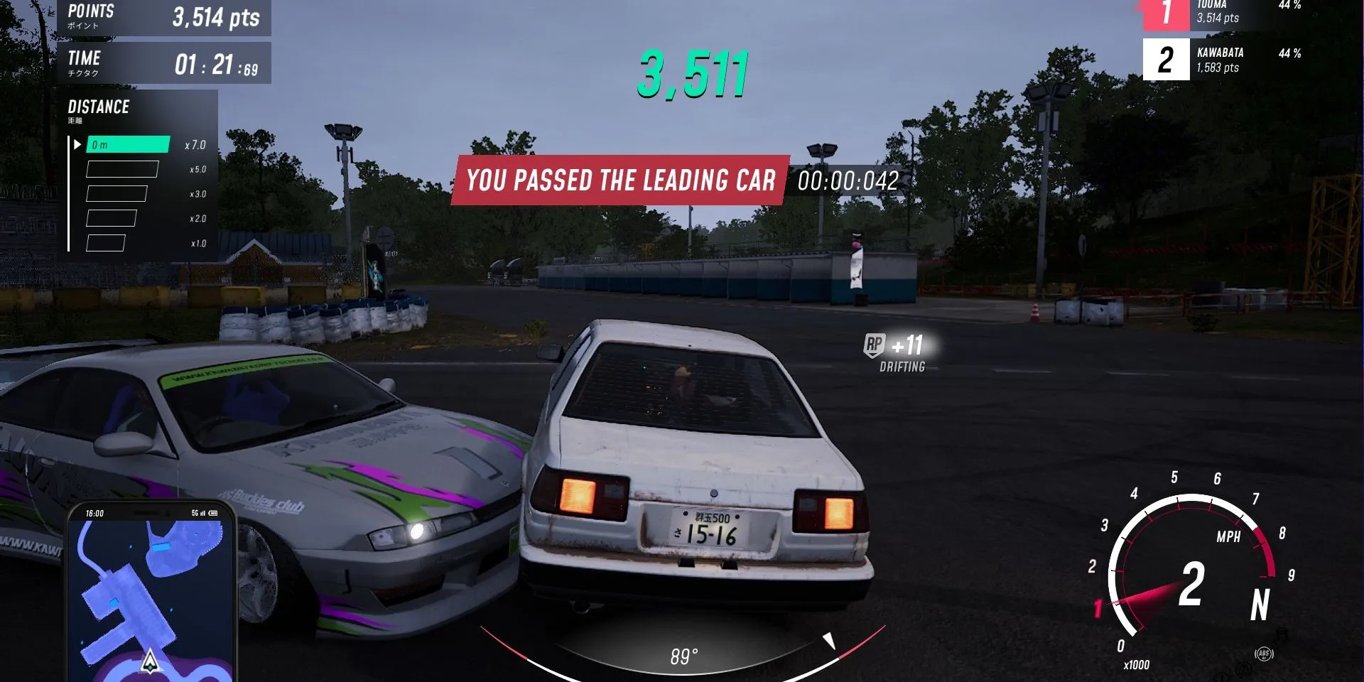 Game thủ bị phạt vì vượt xe đối thủ trong nhiệm vụ game JDM Drift Master