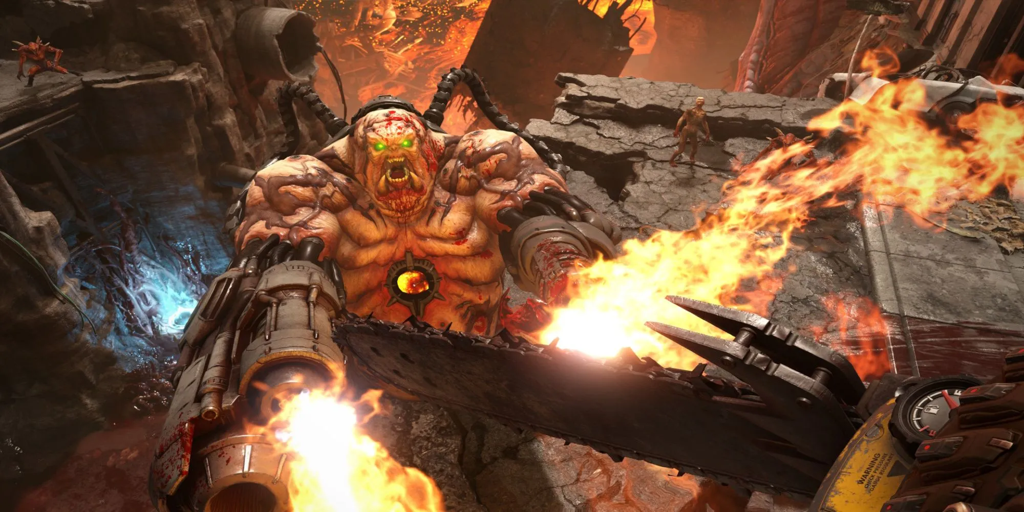 Gameplay Doom Eternal đầy máu lửa và kịch tính từ Steam, nơi Doom Slayer chiến đấu với lũ quỷ địa ngục