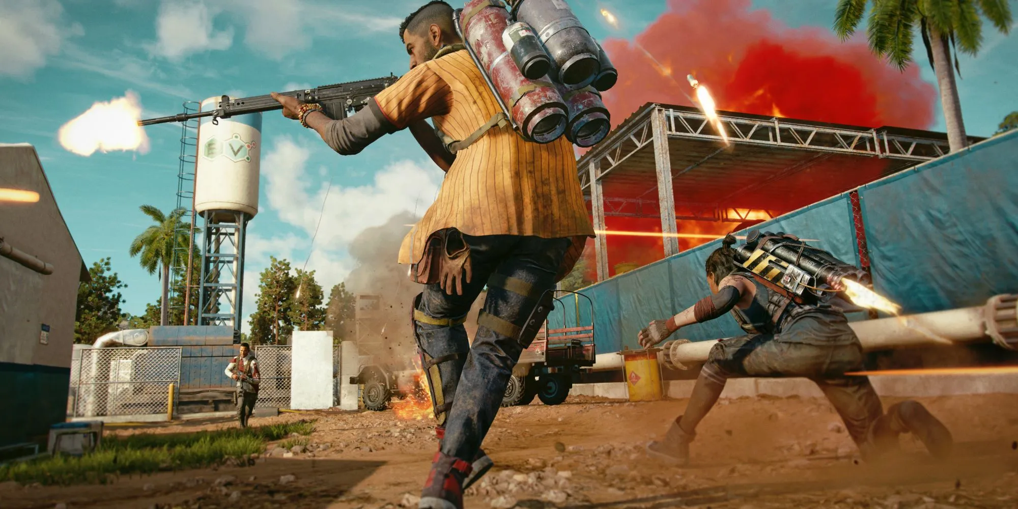Gameplay Far Cry 6 với cảnh chiến đấu trong thế giới mở