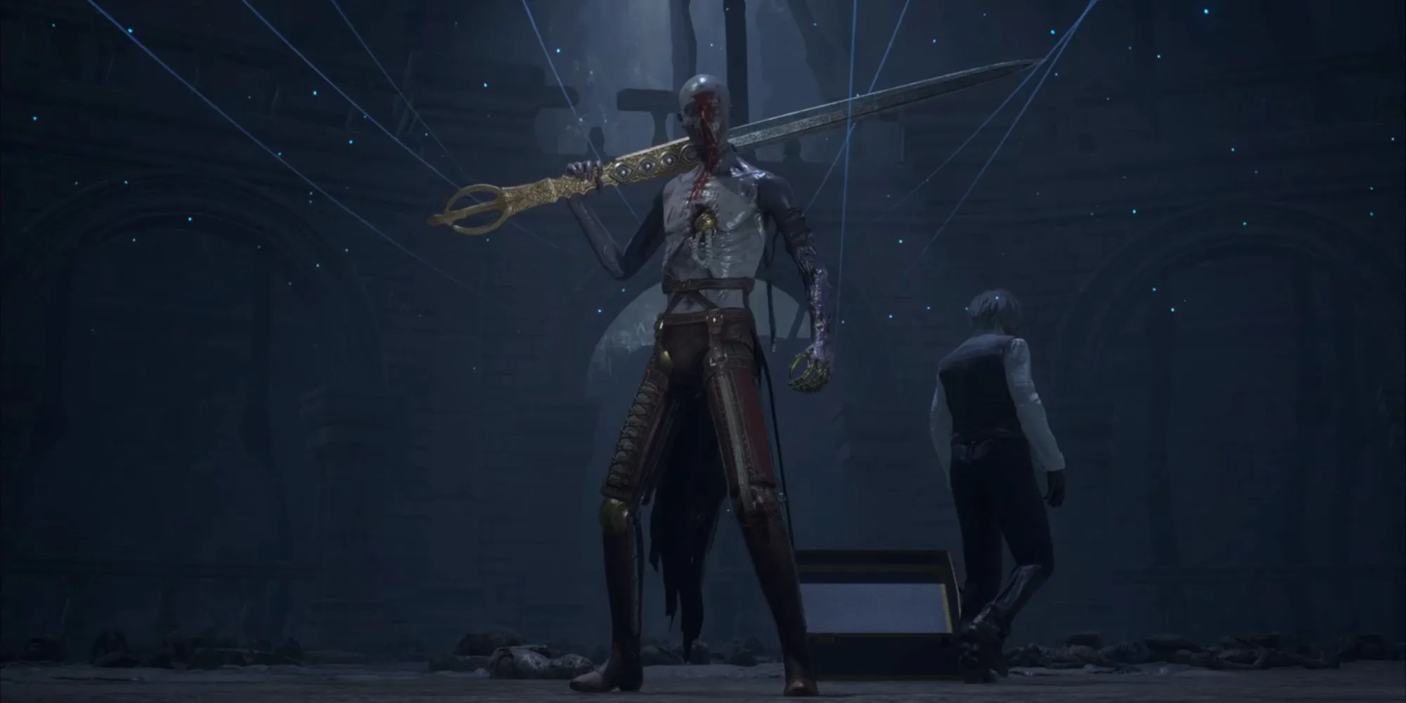Gepetto và Nameless Puppet đối đầu P trong Lies of P