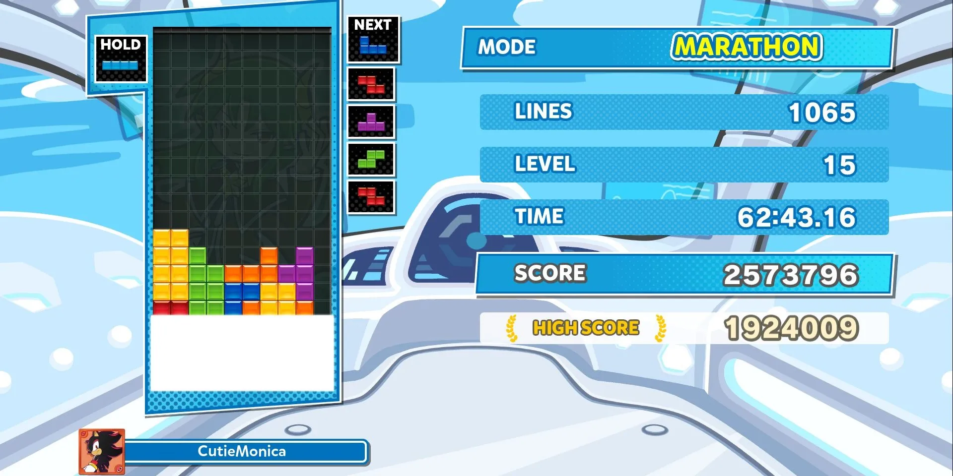 Giao diện chơi game Puyo Puyo Tetris 2 đầy màu sắc và kịch tính