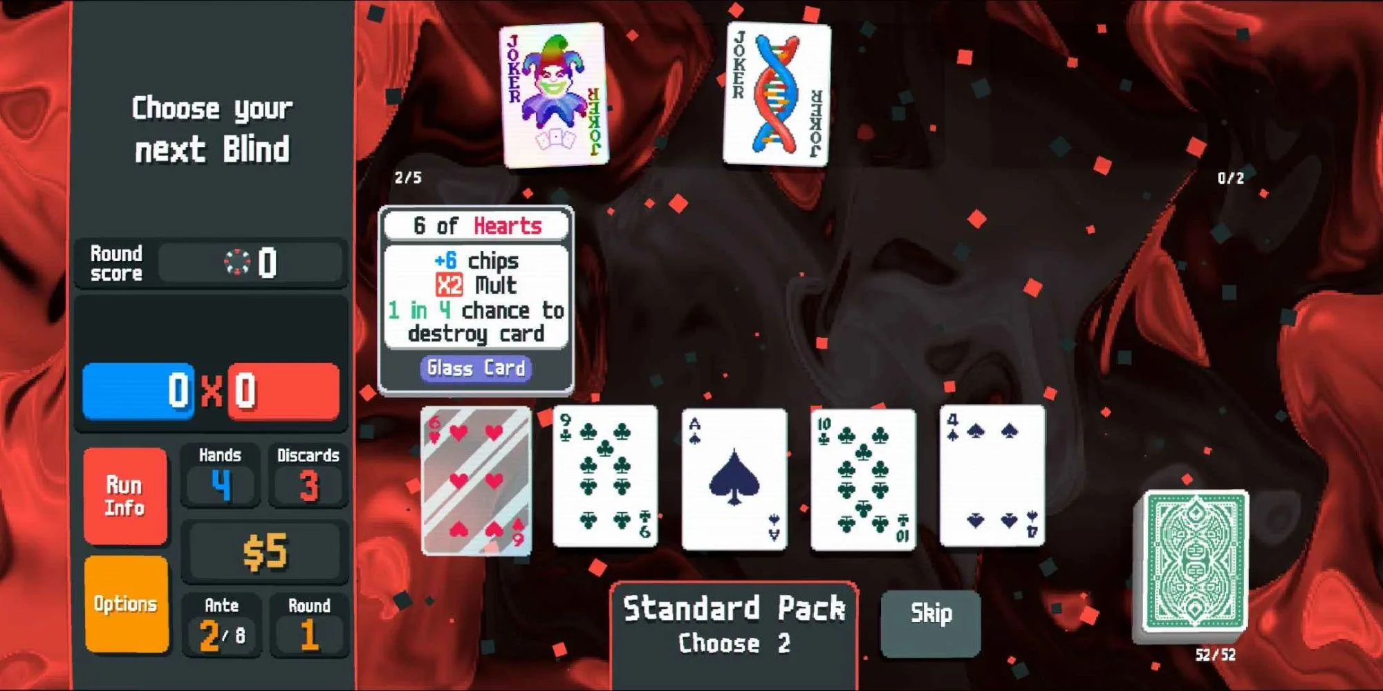 Gói bài Standard Pack trong game thẻ bài Balatro gây nghiện