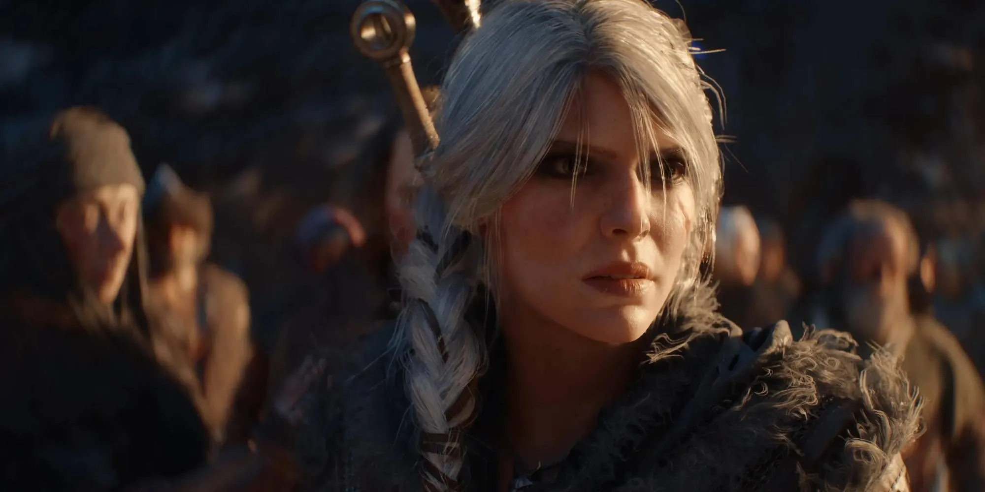 Hình ảnh Ciri mạnh mẽ, nhân vật chính tiềm năng của The Witcher 4, trong một khung cảnh u ám
