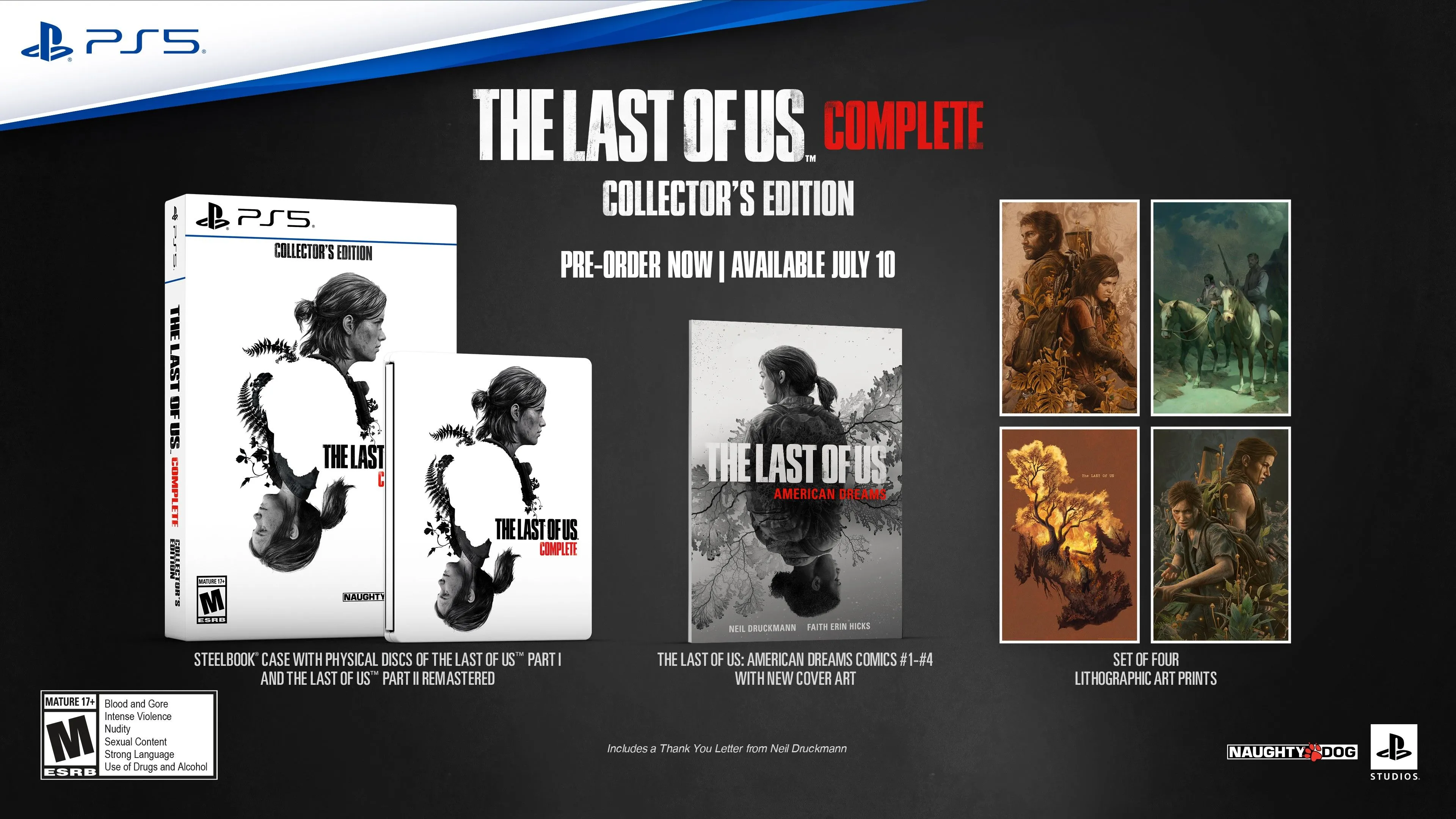Hình ảnh công bố bộ sưu tập The Last of Us Complete Collector's Edition từ Naughty Dog và Sony