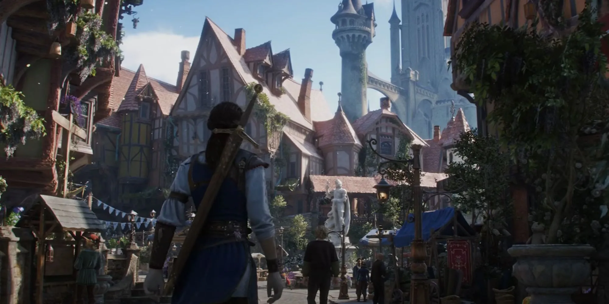 Hình ảnh gameplay pre-alpha của Fable với khung cảnh thần tiên và nhân vật độc đáo