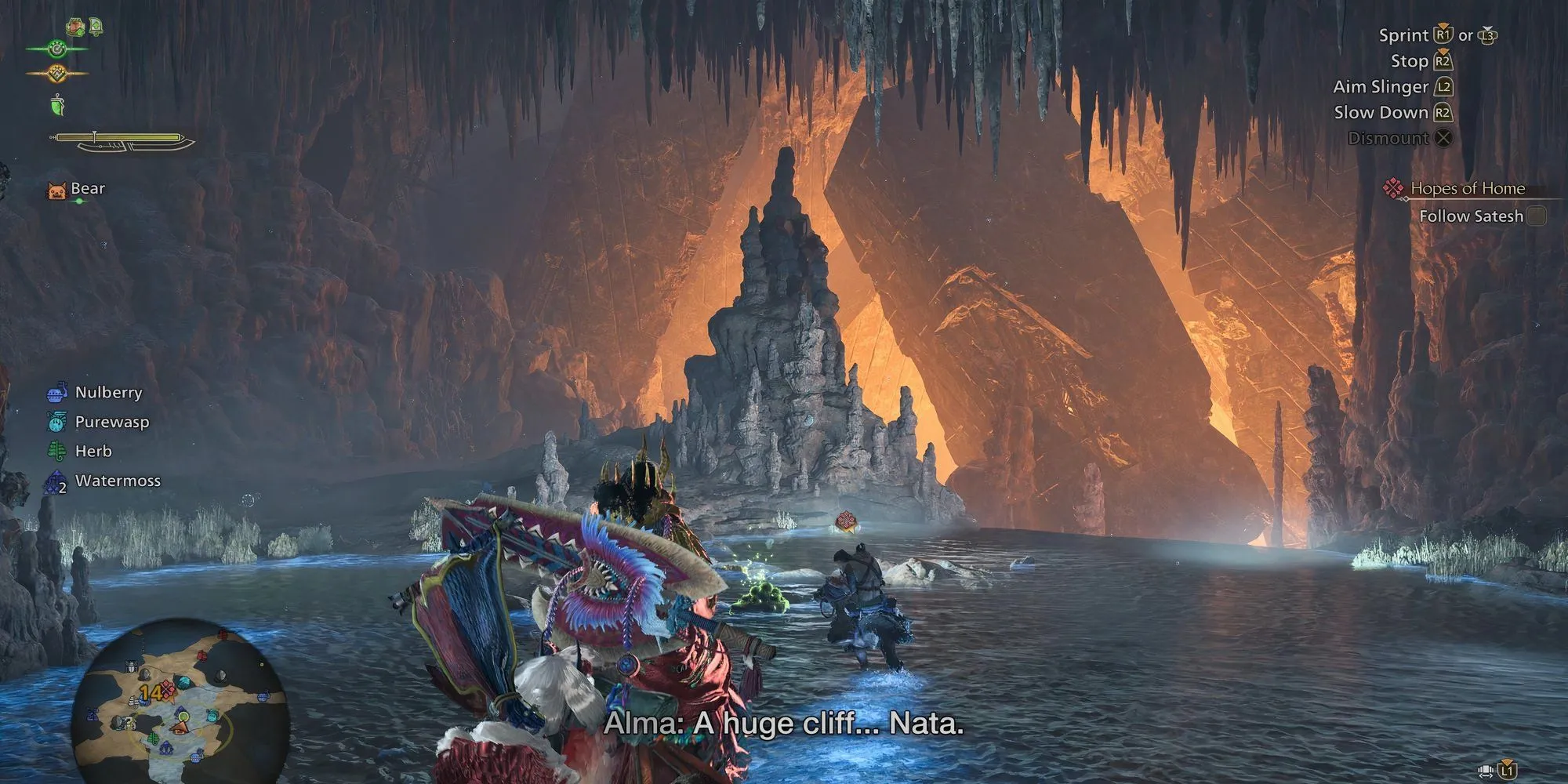 Hình ảnh minh họa việc không thể tạm dừng game khi chơi online trong Monster Hunter Wilds