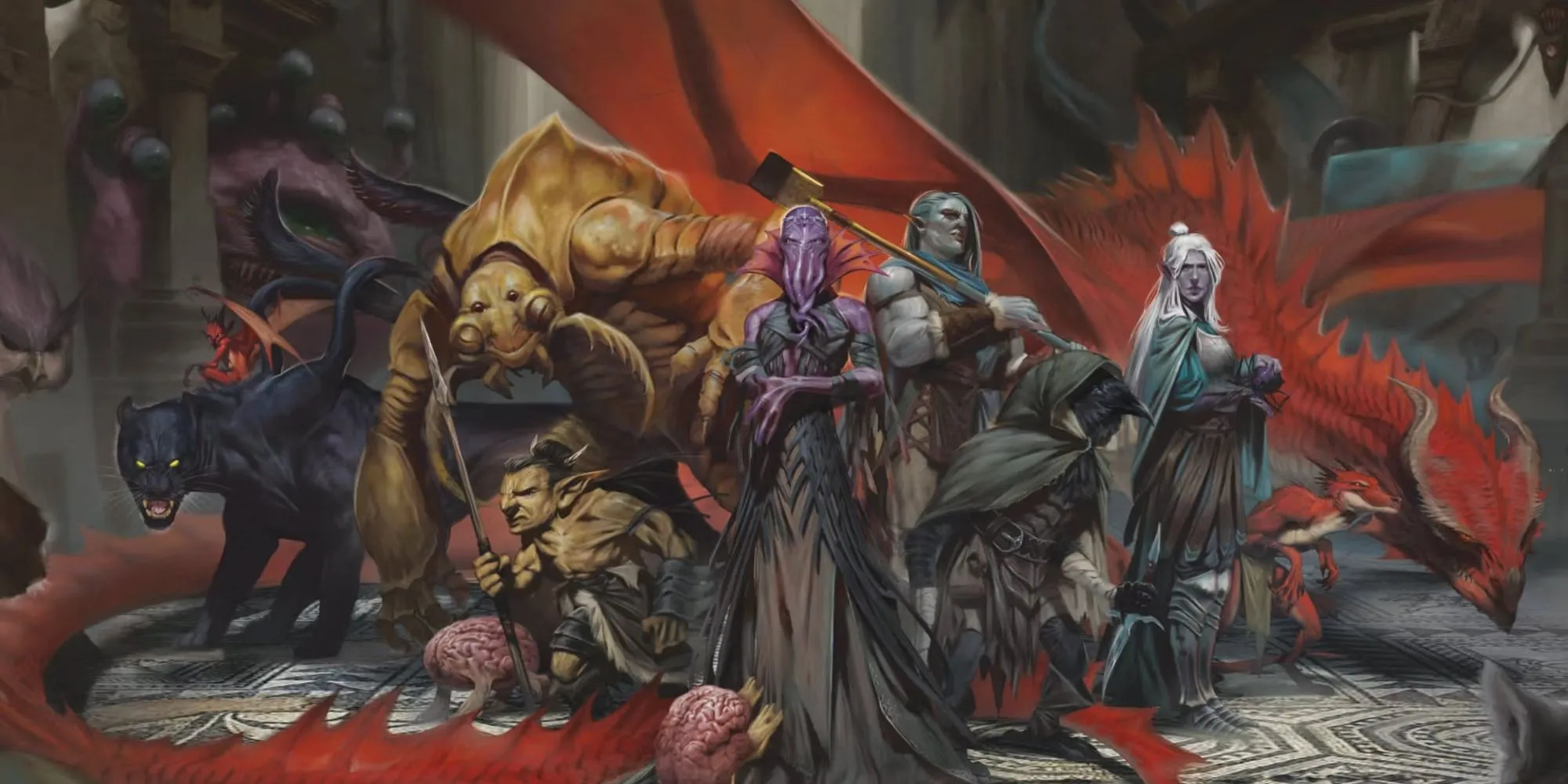Hình ảnh tượng trưng cho các quy định bản quyền và sở hữu trí tuệ của Wizards of the Coast liên quan đến Dungeons &amp; Dragons