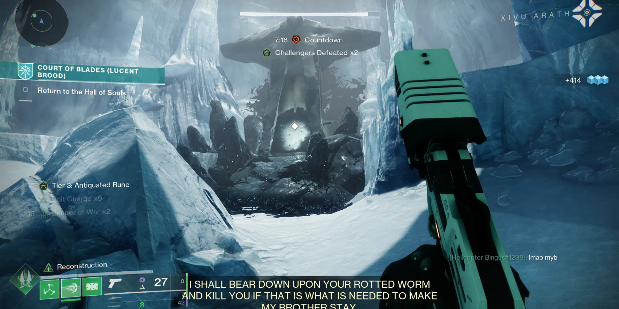 Hoàn thành Expert Court of Blades với vũ khí tầm xa trong Destiny 2